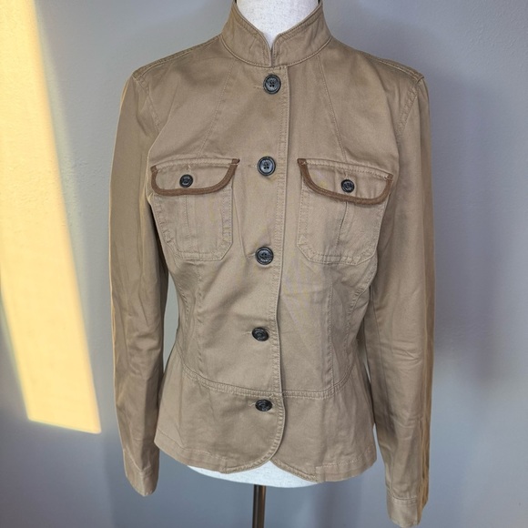 Chaps Women's Tan Button-Up Jacket - Picture 2 of 7